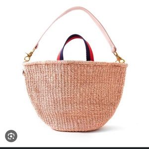 Clare Vivier Blush Straw Bag